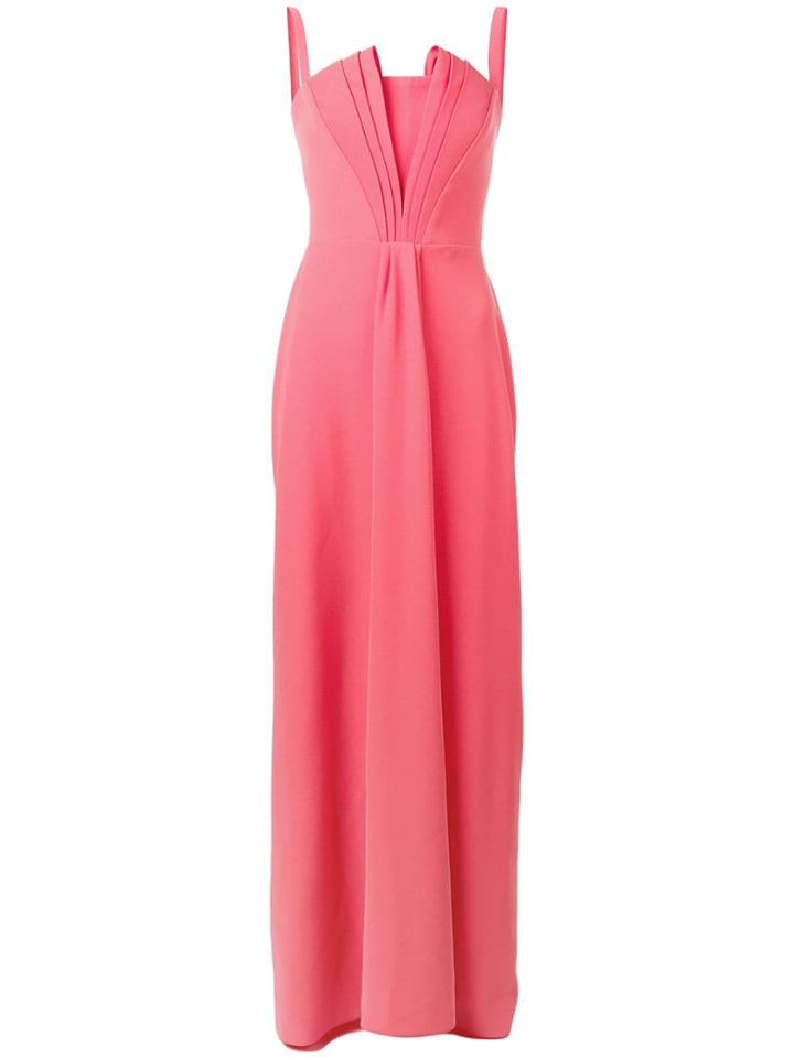 Emporio Armani Pleat Detail Evening Dress - Pink