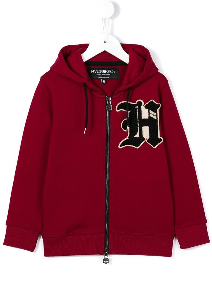 Hydrogen Kids Logo Patch Hoodie, Boy's, Size: 12 Yrs, Red