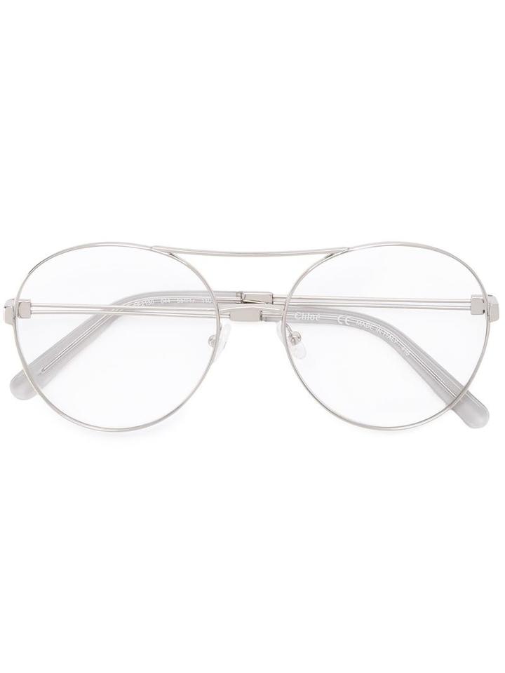 Chloé Jacky Glasses, Grey, Acetate/metal