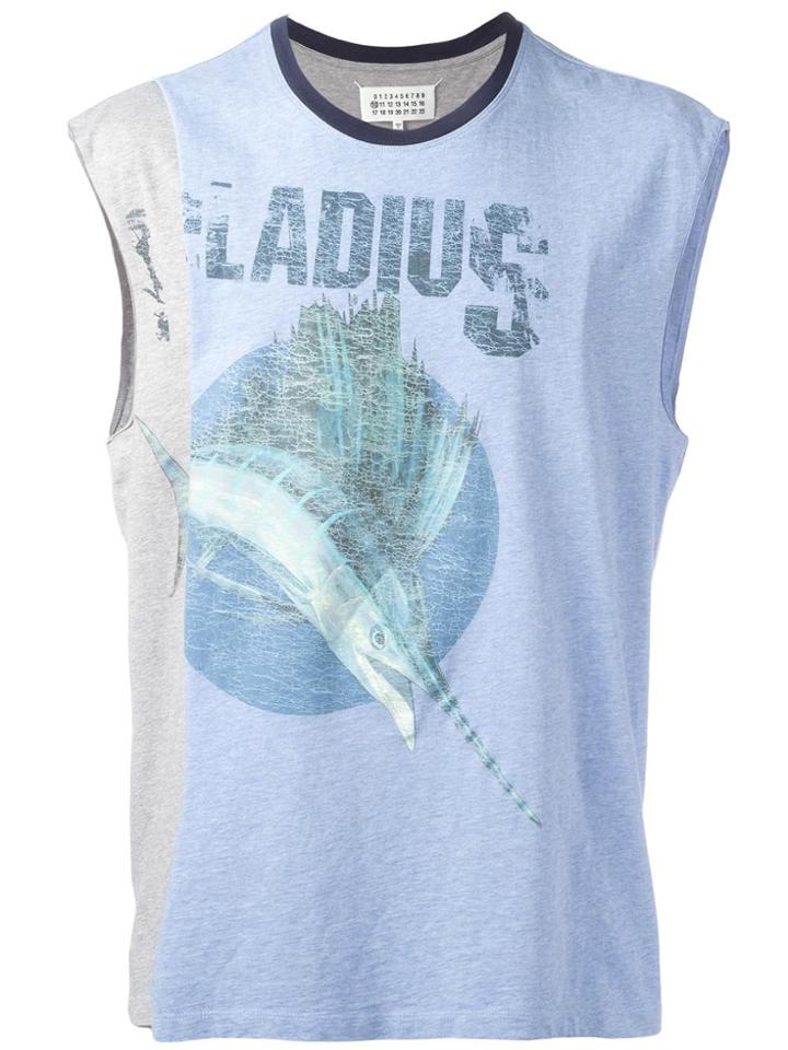 Maison Margiela Swordfish Print Tank Top - Blue