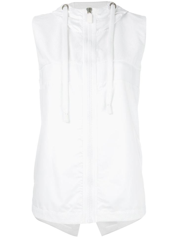 No Ka' Oi Zipped Hooded Gilet, Women's, Size: Large, White, Nylon/polyester/spandex/elastane