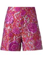 Ermanno Scervino Jacquard Shorts, Women's, Size: 44, Purple, Polyester/polyamide/silk