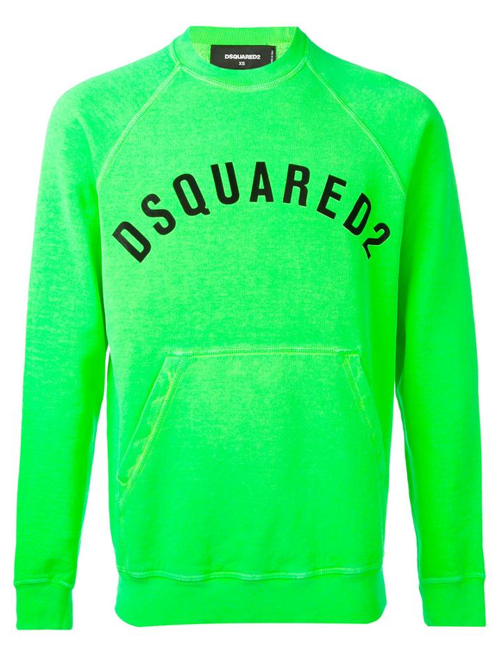 Dsquared2 - Logo Print Sweatshirt - Men - Cotton - Xl, Green, Cotton