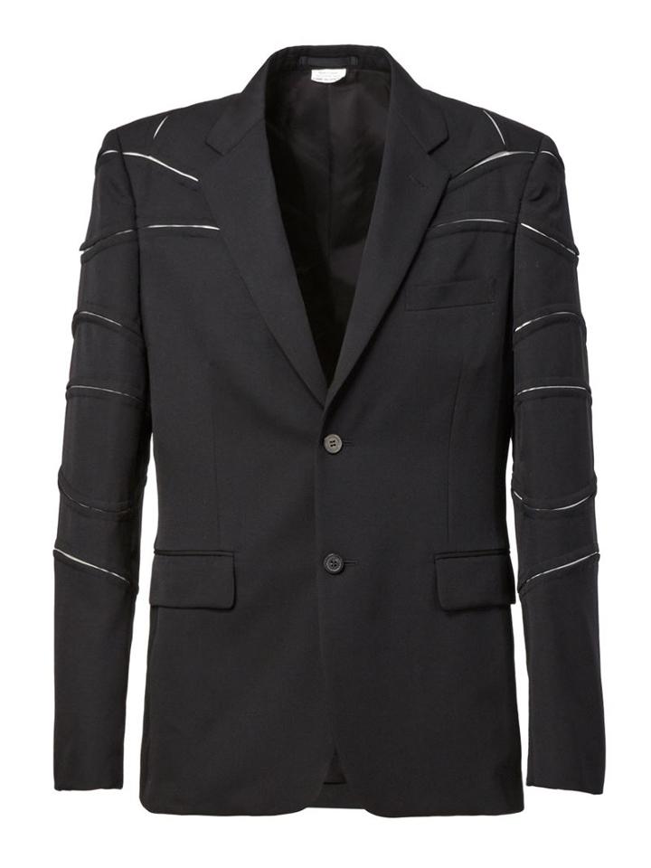 Comme Des Garçons Homme Plus Cut Out Details Blazer, Men's, Size: Large, Black, Wool