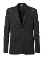 Comme Des Garçons Homme Plus Cut Out Details Blazer, Men's, Size: Large, Black, Wool