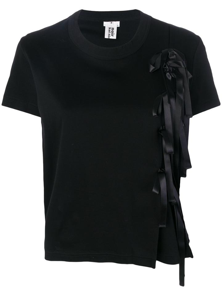 Comme Des Garçons Noir Kei Ninomiya Side Bow T-shirt - Black