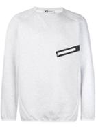 Y-3 Zipped Pocket Sweatshirt, Men's, Size: Small, Grey, Cotton/polyester