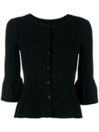 Twin-set Cropped Cardigan, Women's, Size: Xs, Black, Viscose/polyester