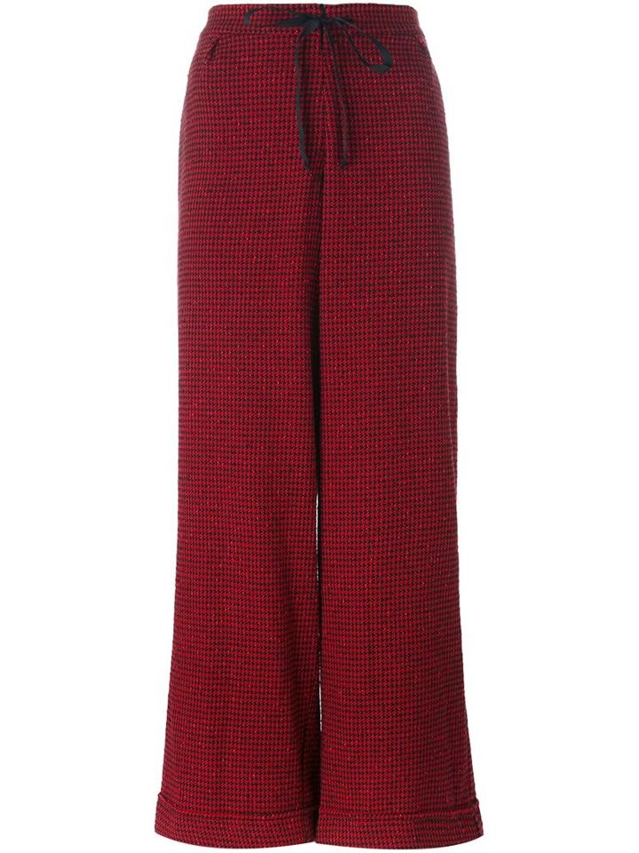 Ultràchic Herringbone Patterned Wide Leg Trousers