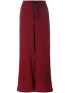 Ultràchic Herringbone Patterned Wide Leg Trousers