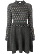 Red Valentino Knitted Short Dress - Grey
