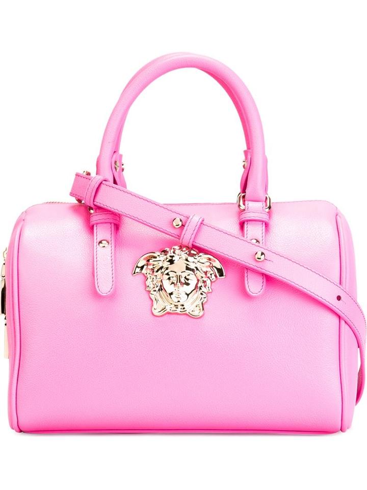 Versace Medusa Tote, Women's, Pink/purple, Leather