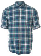 Comme Des Garçons Pre-owned Checked Shortsleeved Shirt - Blue