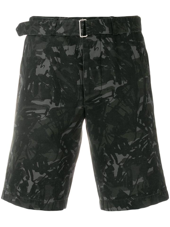 Officine Generale Scribble Print Shorts - Black