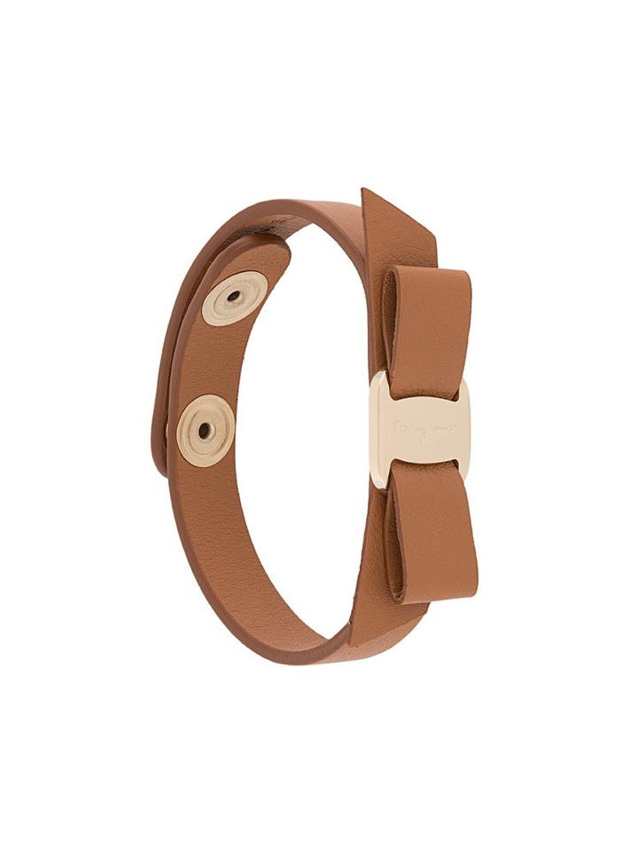 Salvatore Ferragamo Vara Bow Bracelet, Women's, Brown