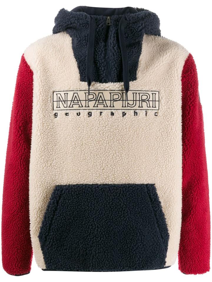 Napapijri Teide 2 Hooded Fleece Jacket - Neutrals