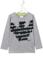 Armani Junior Logo Print T-shirt, Boy's, Size: 12 Yrs, Grey