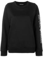 Emporio Armani Embroidered Sleeve Jersey - Black