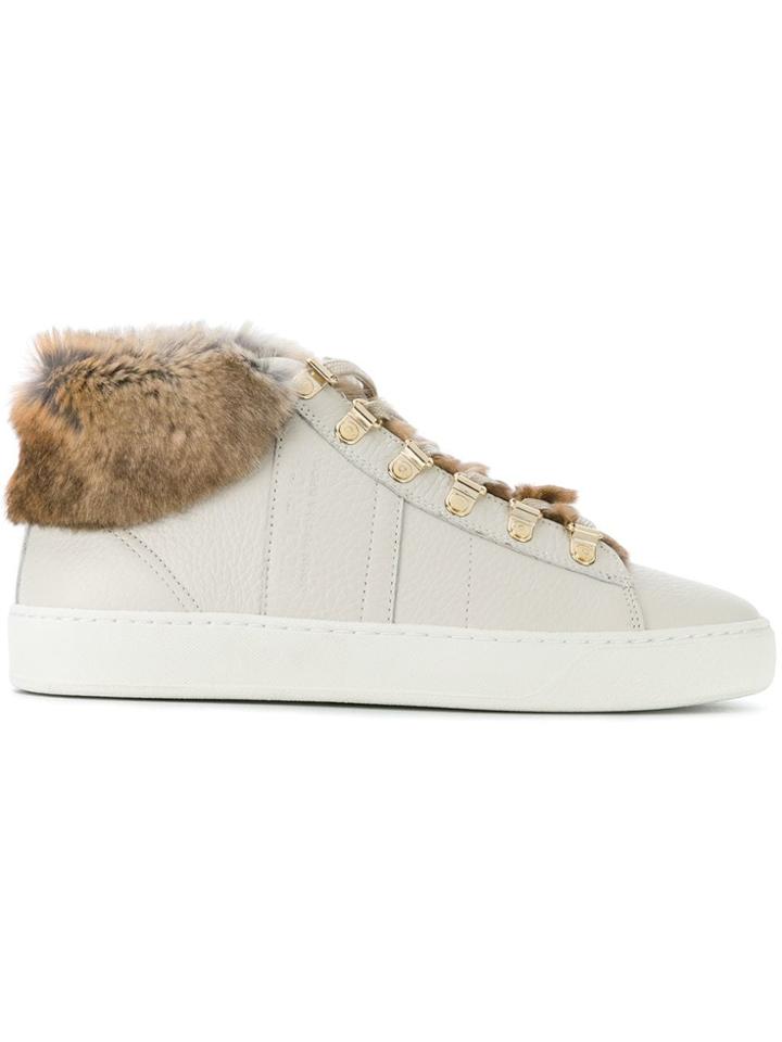 Woolrich Fur Lined Hi-top Sneakers - Nude & Neutrals