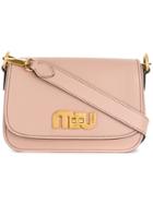 Miu Miu Logo Plaque Satchel - Nude & Neutrals