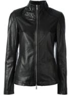 10sei0otto Fitted Zip Jacket, Women's, Size: S, Black, Calf Leather