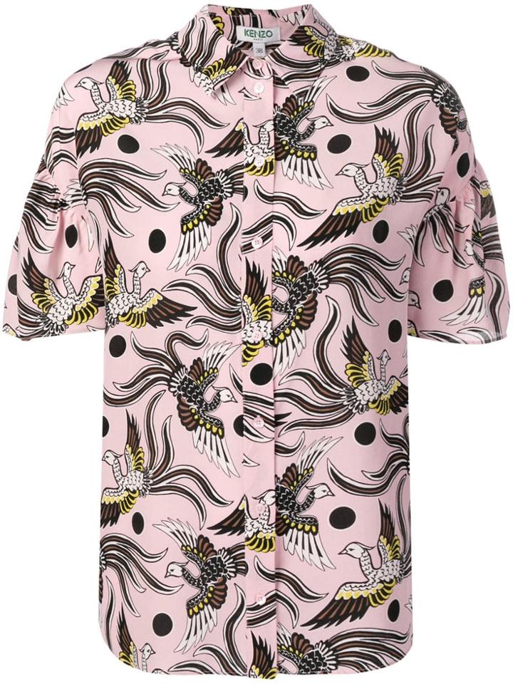 Kenzo Bird Button-up Top - Pink