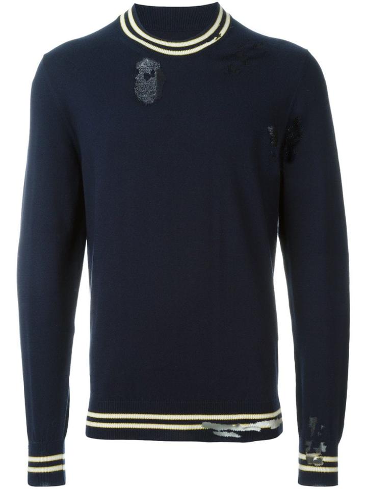 Maison Margiela Distressed Jumper - Blue