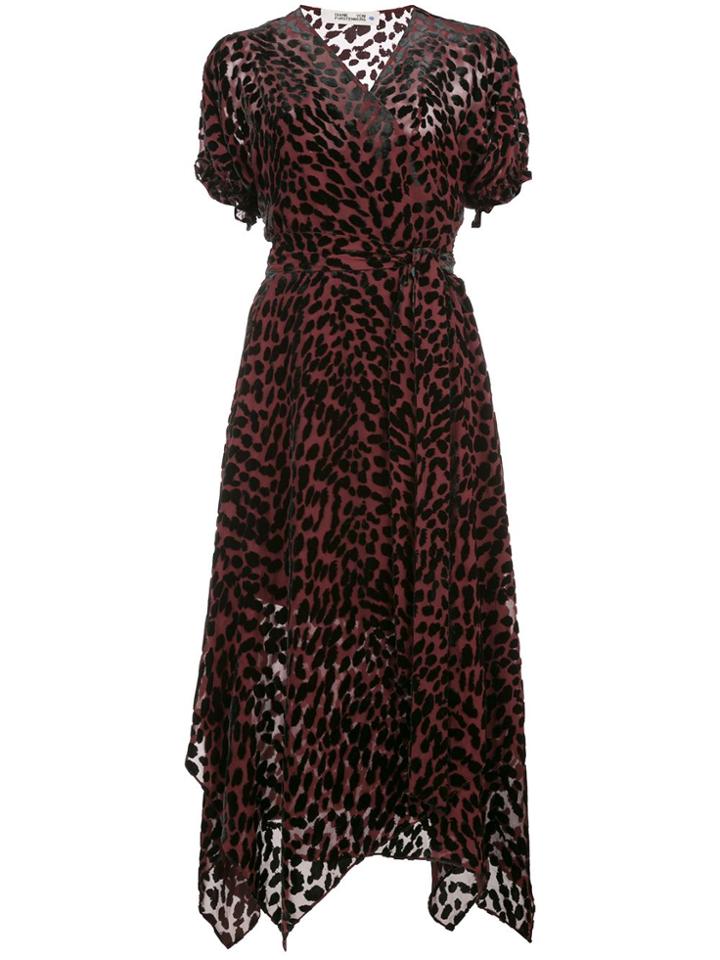Diane Von Furstenberg Katherine Velvet Burnout Wrap Dress - Purple
