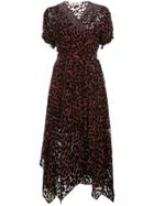 Diane Von Furstenberg Katherine Velvet Burnout Wrap Dress - Purple