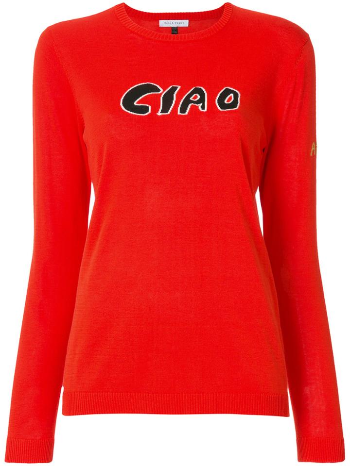 Bella Freud Ciao Intarsia-knit Jumper - Red