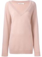 T By Alexander Wang V-neck Jumper, Women's, Size: Xs, Pink/purple, Cashmere/wool
