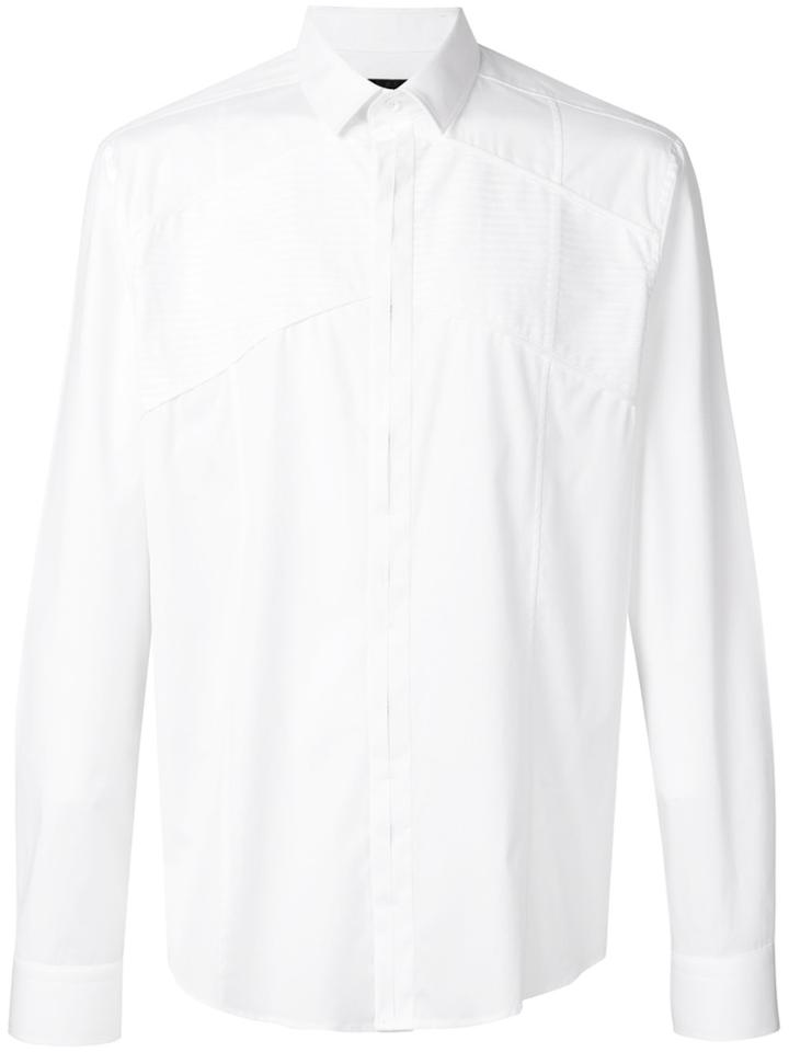 Les Hommes Pleated Panel Shirt - White