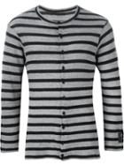 Yohji Yamamoto Striped Cardigan, Men's, Size: 3, Grey, Cotton