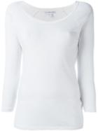 James Perse Three-quarters Sleeve T-shirt, Women's, Size: 0, White, Cotton/linen/flax