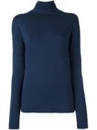 By Malene Birger Roll Neck Jumper, Women's, Size: Small, Blue, Viscose/spandex/elastane