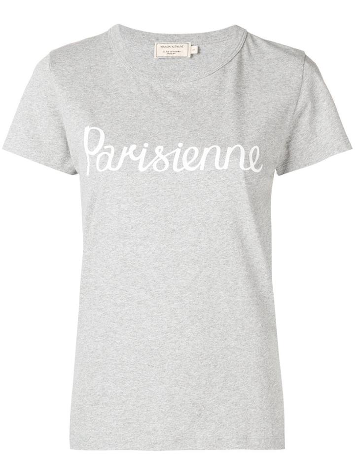 Maison Kitsuné Parisienne Logo T-shirt - Grey