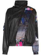 Natasha Zinko Zip-detailed Emoji-print Jacket - Black