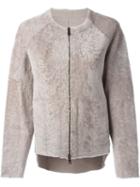 Drome Reversible Zipped Jacket, Women's, Size: Large, Pink/purple, Lamb Fur/lamb Skin