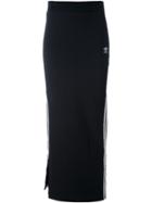 Adidas Originals Three Stripes Long Skirt, Women's, Size: 44, Black, Cotton/spandex/elastane