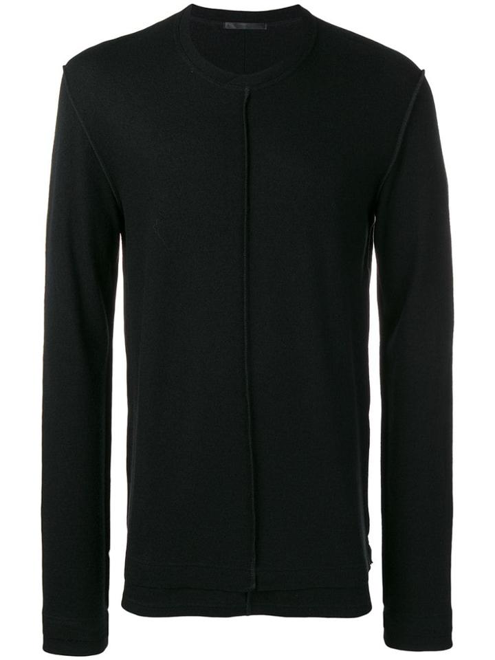 The Viridi-anne Raw Hem Sweater - Black