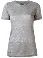 Isabel Marant - Round Neck T-shirt - Women - Linen/flax - Xs, Grey, Linen/flax