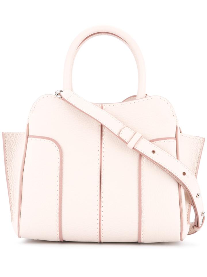 Tod's Panelled Tote - Pink & Purple