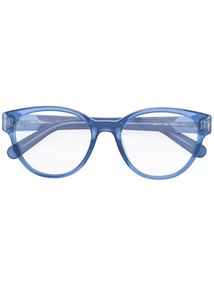 Salvatore Ferragamo Eyewear Cat Eye-frame Optical Glasses - Blue