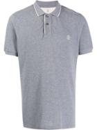 Brunello Cucinelli Logo Embroidery Polo Shirt - Grey