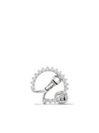 Yvonne Léon 18kt White Gold Circle Diamond Lobe Earring - Silver