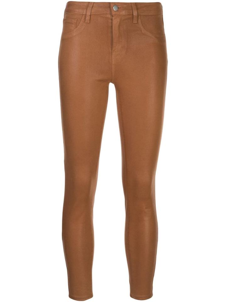 L'agence Cropped Mid-rise Trousers - Brown