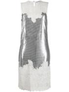 Paco Rabanne Sequin Lace Dress - Silver