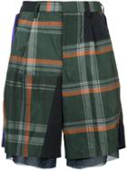 Kolor Mesh Tartan Shorts - Multicolour