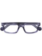 Moncler Square Frame Sunglasses, Men's, Size: 52, Blue, Acetate