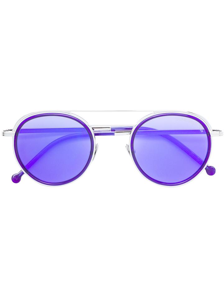 Cutler & Gross Round Aviator Style Sunglasses - Blue